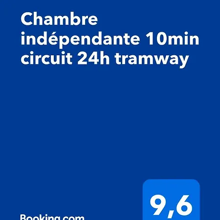 Habitación en casa particular Indépendante 10min Circuit 24h Tramway Le Mans